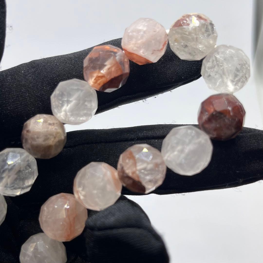 天然石 マニカラン水晶 カット ブレスレット