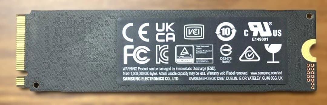 Samsung MZ-V7S1T0B （M.2 PCI-E SSD 1TB）