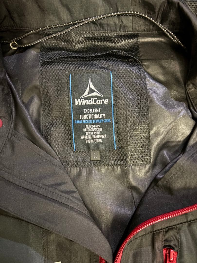 【美品】ワークマンWindCore 空調服 Lサイズ 黒/赤