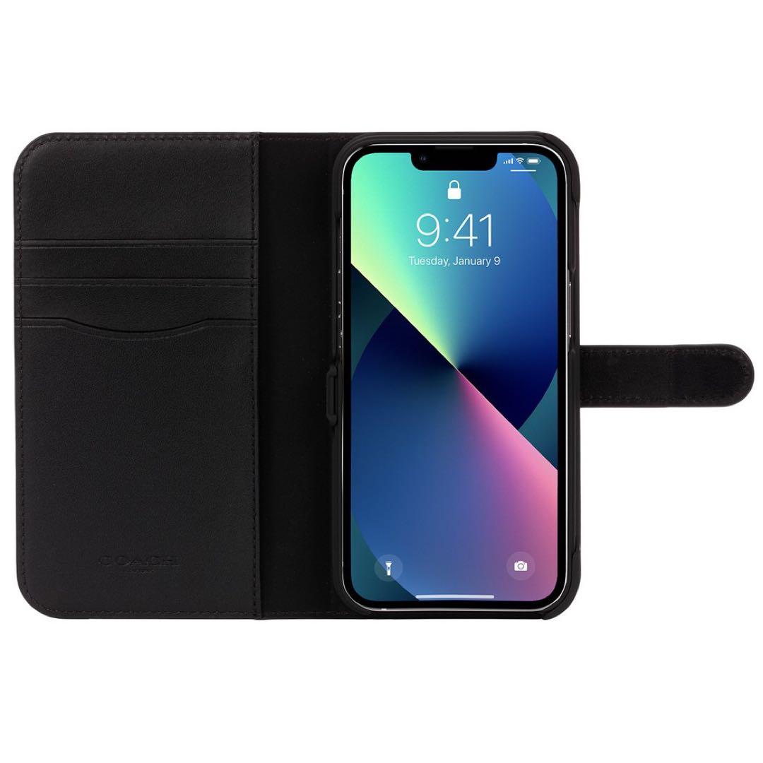 コーチ Coach 手帳型 iPhone11ProMax 用 ケース ブラック