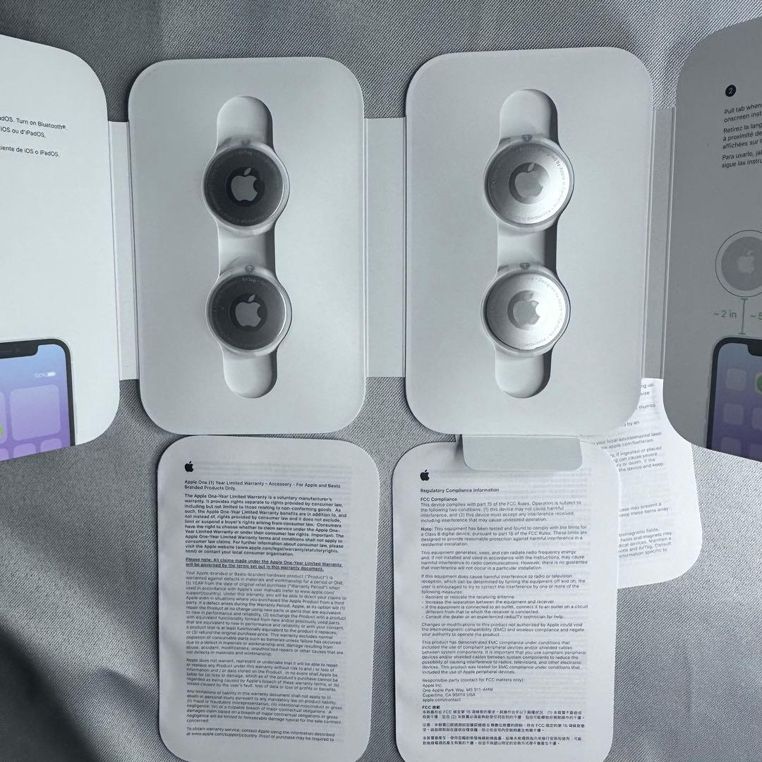 【新品/未使用】Apple AirTag エアタグ 本体 4個