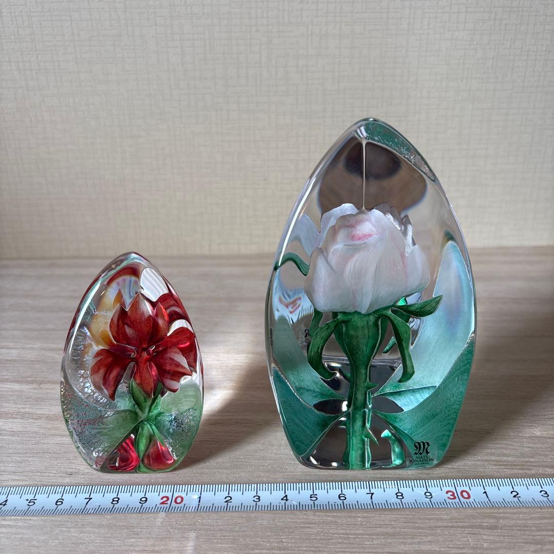 スウェーデン　マッツジョナサン　花　置物　オブジェ　アート