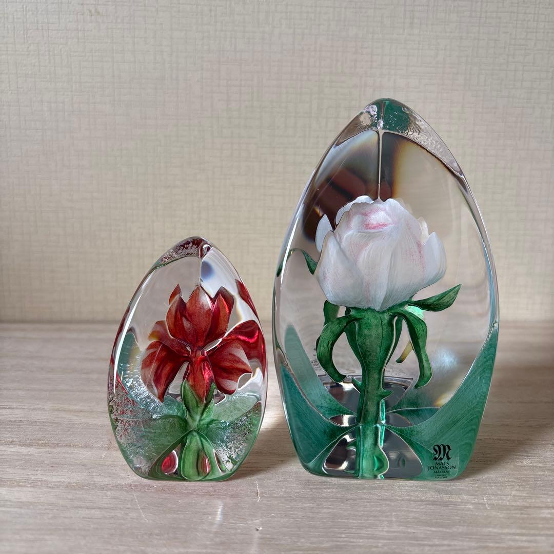 スウェーデン　マッツジョナサン　花　置物　オブジェ　アート