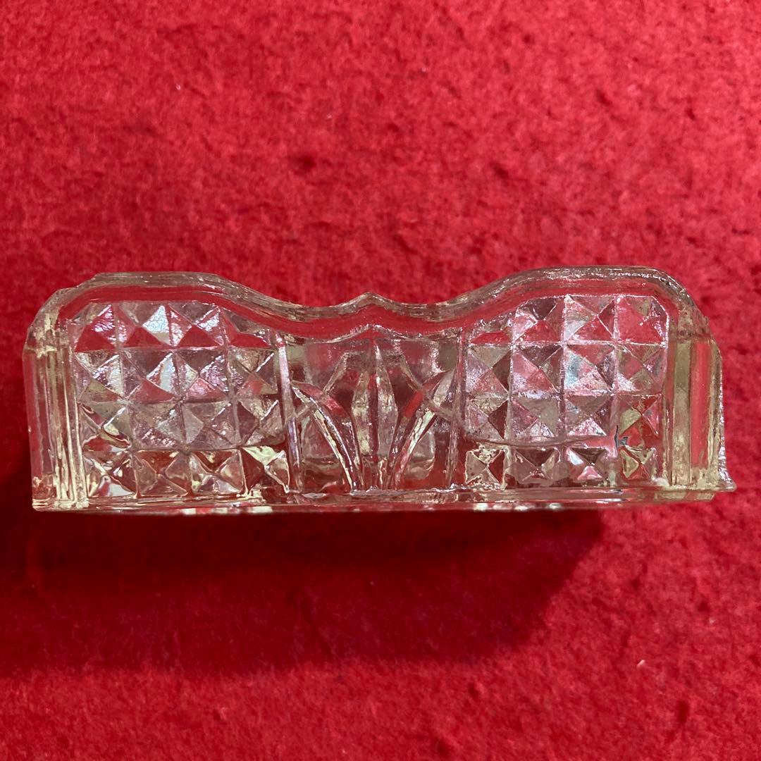 昭和レトロ　プレスガラスインク瓶３個　（極美品）