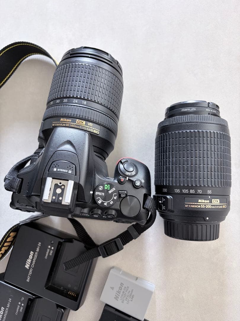 ニコン 一眼レフ D5500 18-140mm 55-200mm レンズ三脚