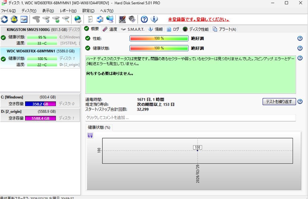 内蔵型ハードディスクドライブ WD Red 6TB WD60EFRX