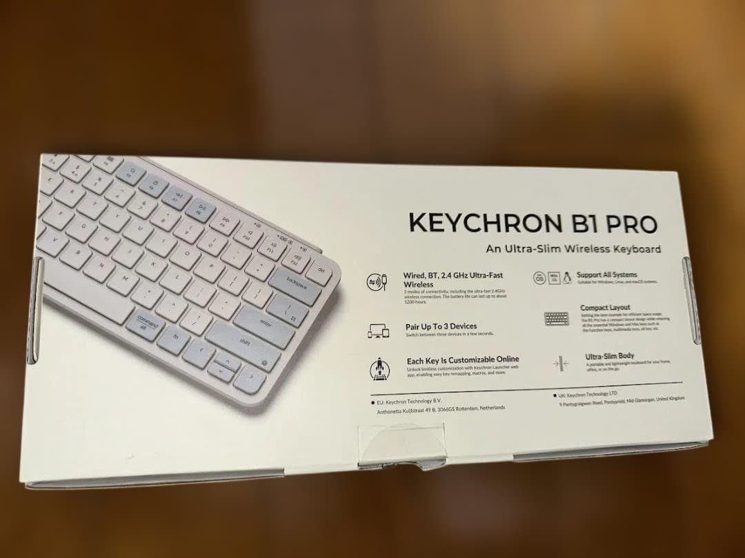Keychron B1 Pro レトロブルー カバー付き