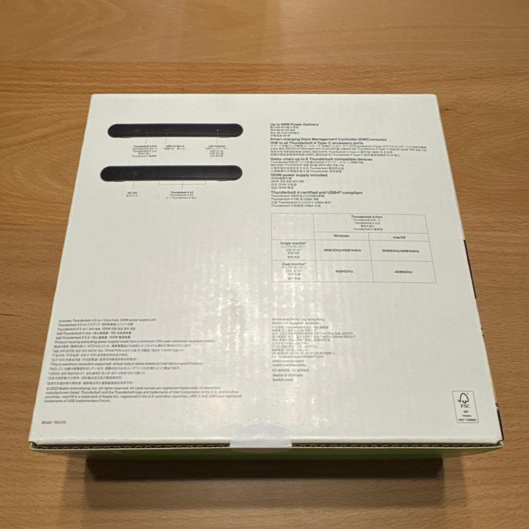 Belkin Thunderbolt 4 5-in-1 ドック/新品、未開封
