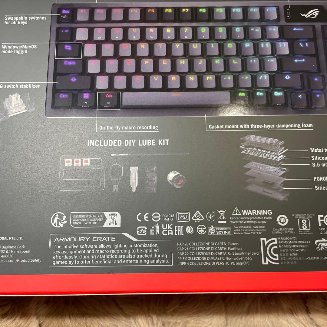 ASUS ゲーミングキーボード ROG Azoth NX RED