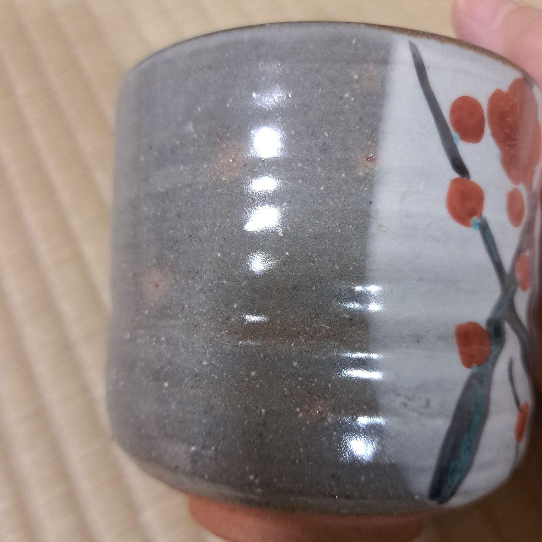 soujun　ちりめん訪問着+重ね梅菓子盆　梅柄筒茶碗
