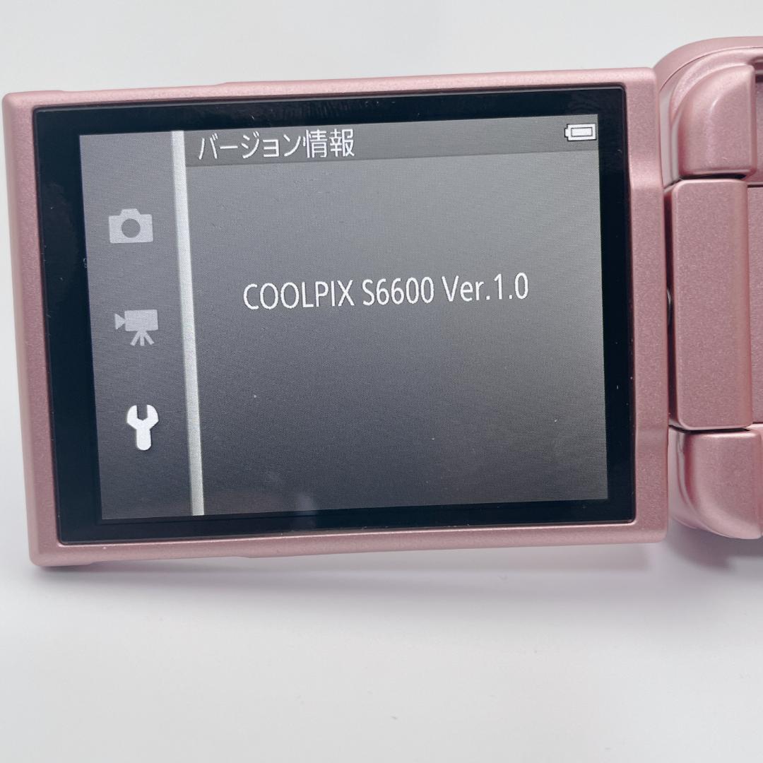 未使用級✨Nikon COOLPIX S6600 ピンク Wi-Fi搭載 自撮り