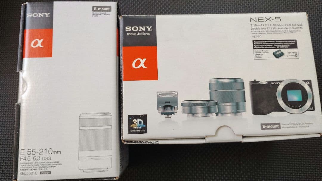 SONY NEX-5 ミラーレスカメラ E 55-210mmレンズ付き
