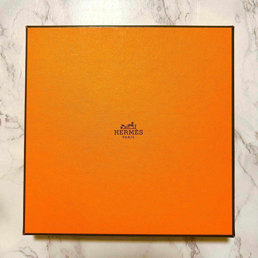 HERMES エルメス カレ・タオル ステアーズ マリン