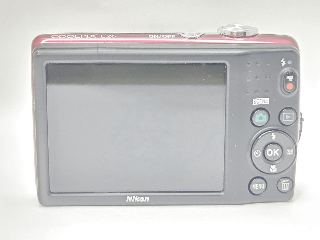 ニコン　Nikon COOLPIX L26 レッド 乾電池仕様 《動作確認済み》