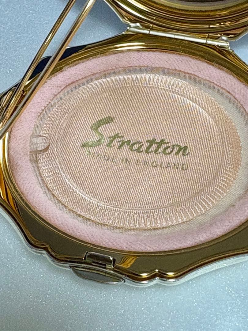 Stratton 装飾的なミラー 英国ストラットン コンパクトミラー ビンテージ