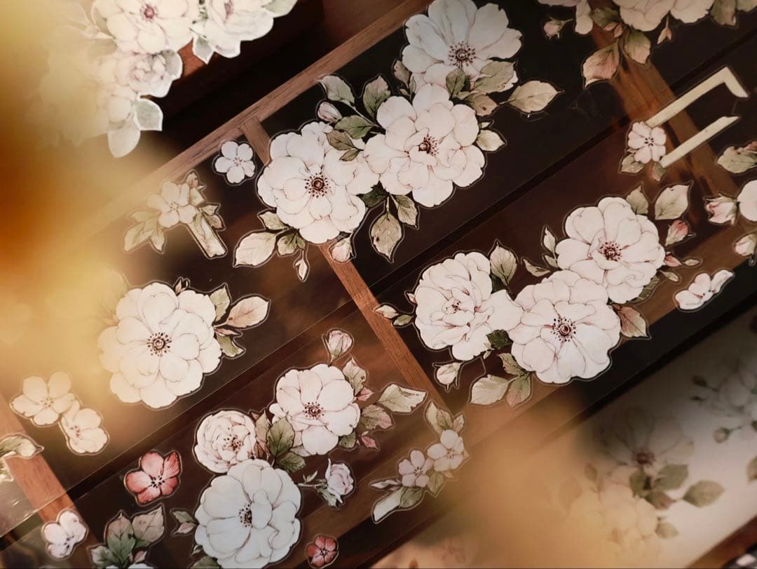 ⭐️SALE⭐️壹洱原创《月光蔷薇》海外マスキングテープ マステ 【2800】