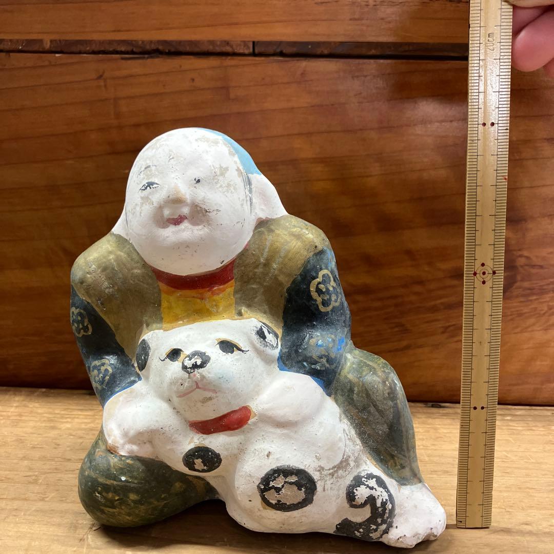 相楽人形　郷土玩具　犬抱き童子