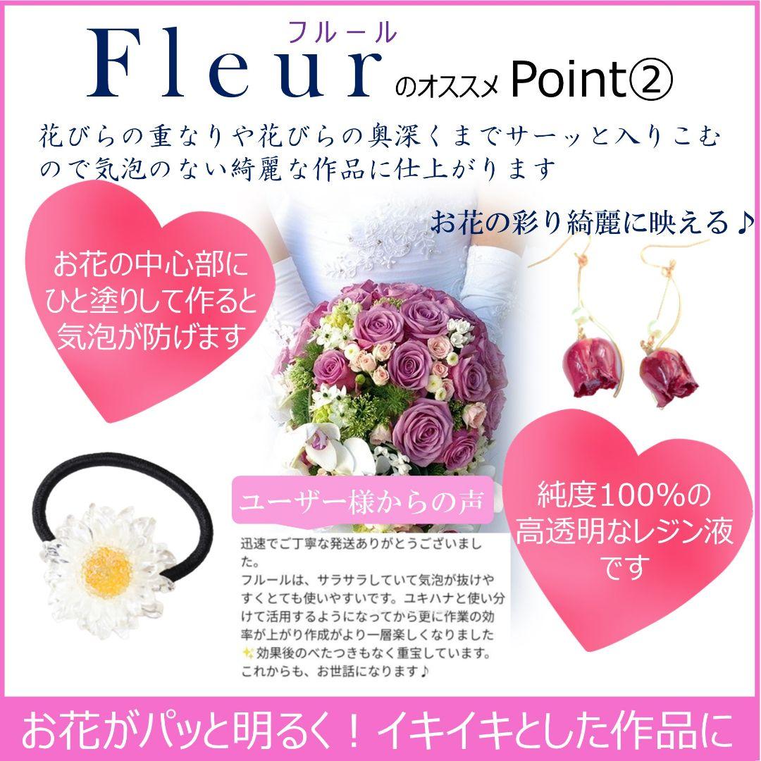 専用レジン液 フルール8本、ツキハナ2本、コーティング剤つき