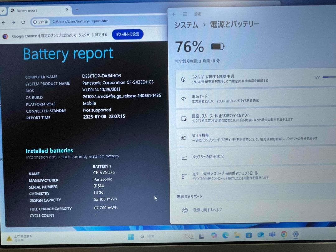 Win11搭載 CF-SX3 メモリ8GB SSD256GB