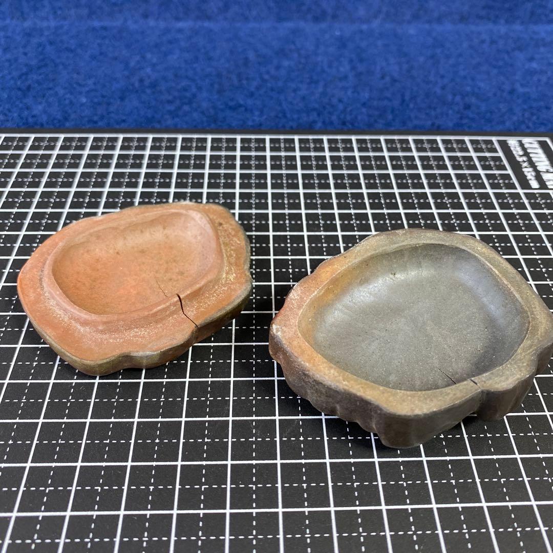備前焼　香合　香壺　古典柄（蝶？）　アンティーク