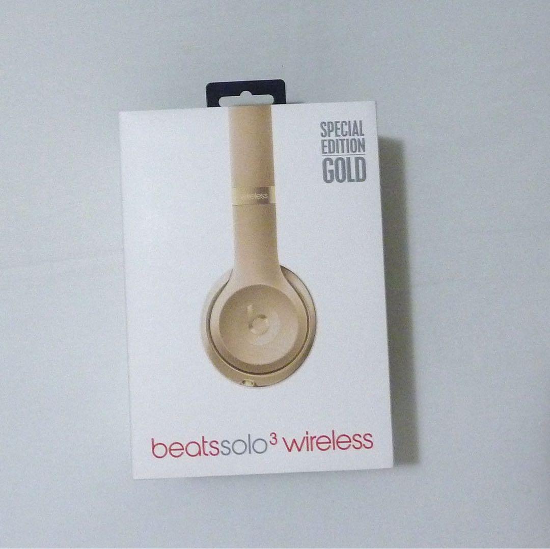 【イヤーパッド美品】Beats Solo3 Wireless ゴールド