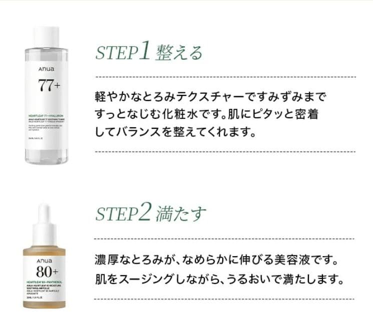 Anua スキンケアトライアルセット 4点