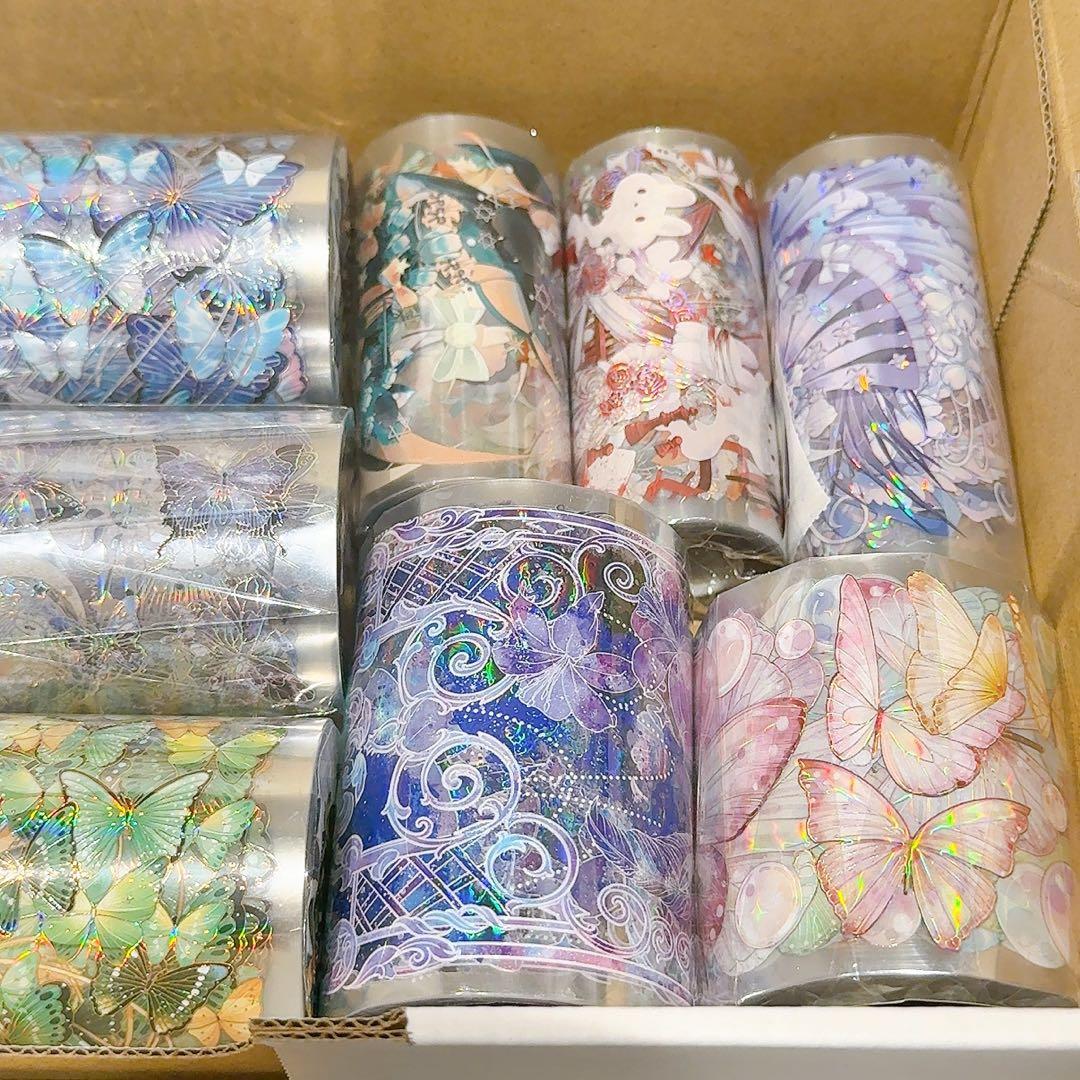 こ*ฅ様 【蝶々・寒色系多め】 装飾マステ11巻 新品 まとめ売り