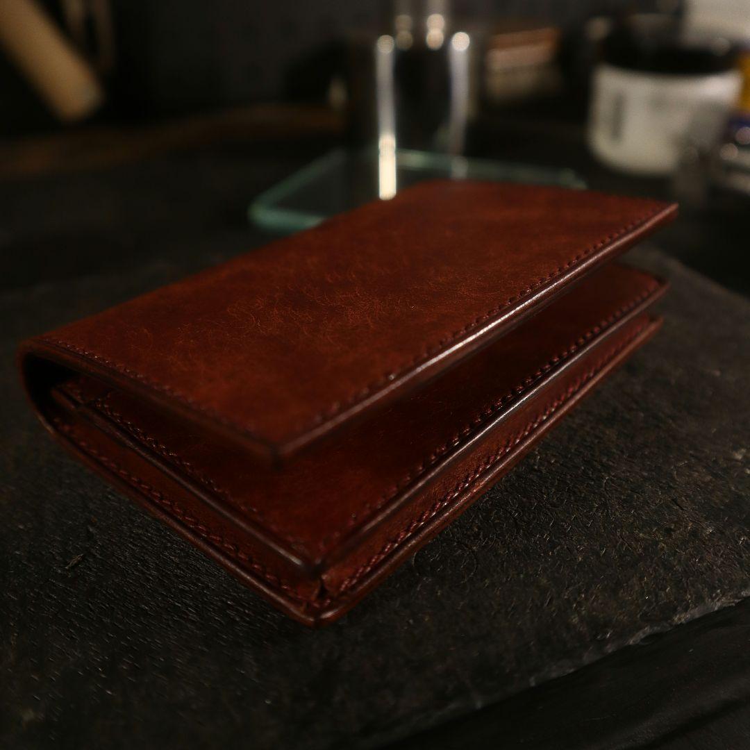 【受注制作】イタリアンレザー　名刺入れ　フルハンドメイド