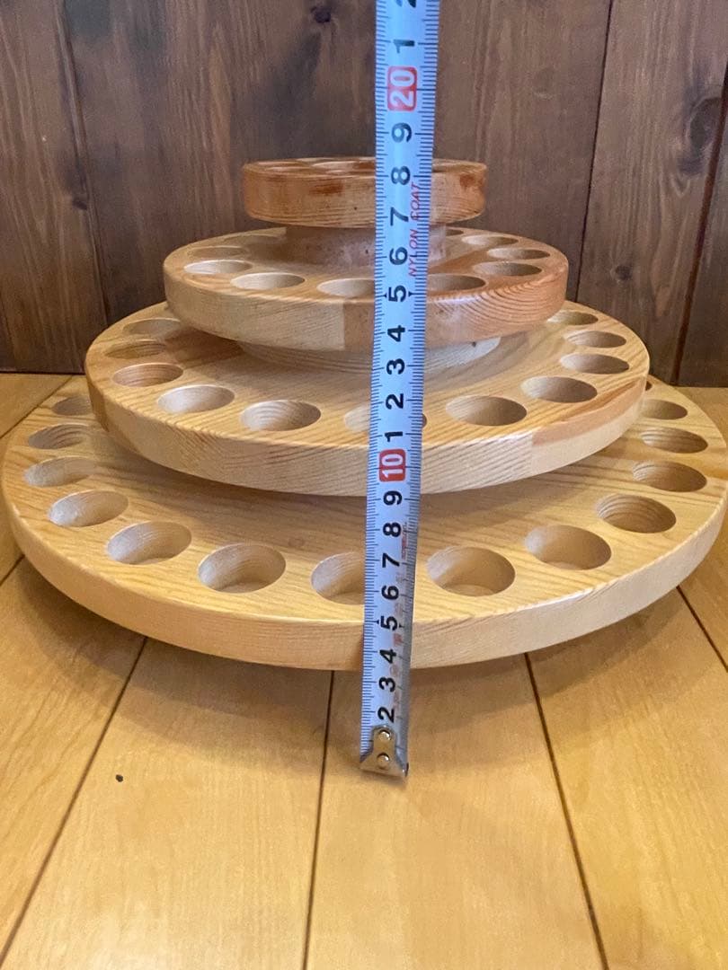 木製アロマオイルスタンド 4段　 木製アロマオイルボトルホルダー