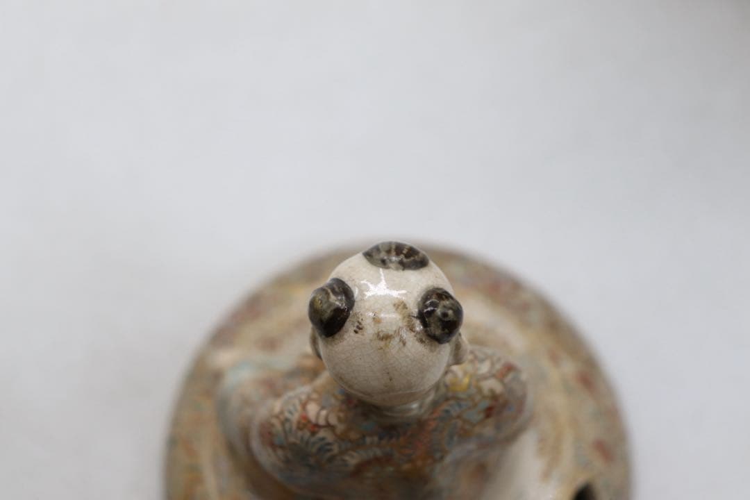 本薩摩　象耳香炉　唐子　高さ約30.2cm 古道具　木箱付　送料込み260301