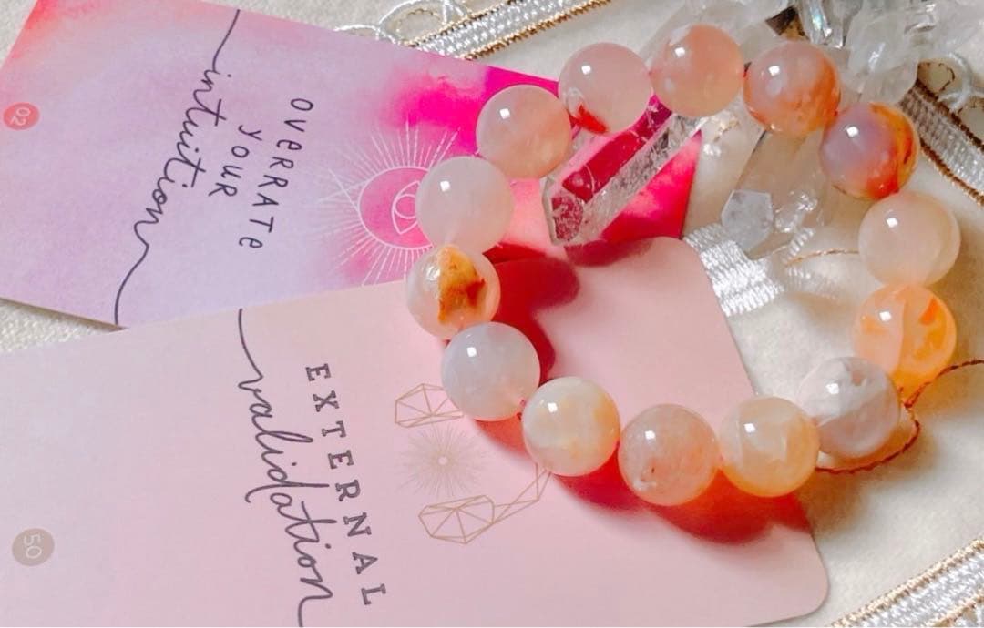 桜瑪瑙　高品質　大玉ブレスレット