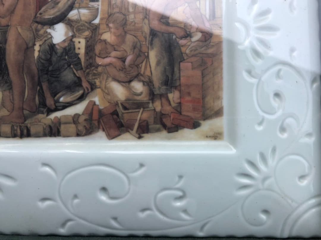 陶板画　小磯良平　　アンティーク　骨董品