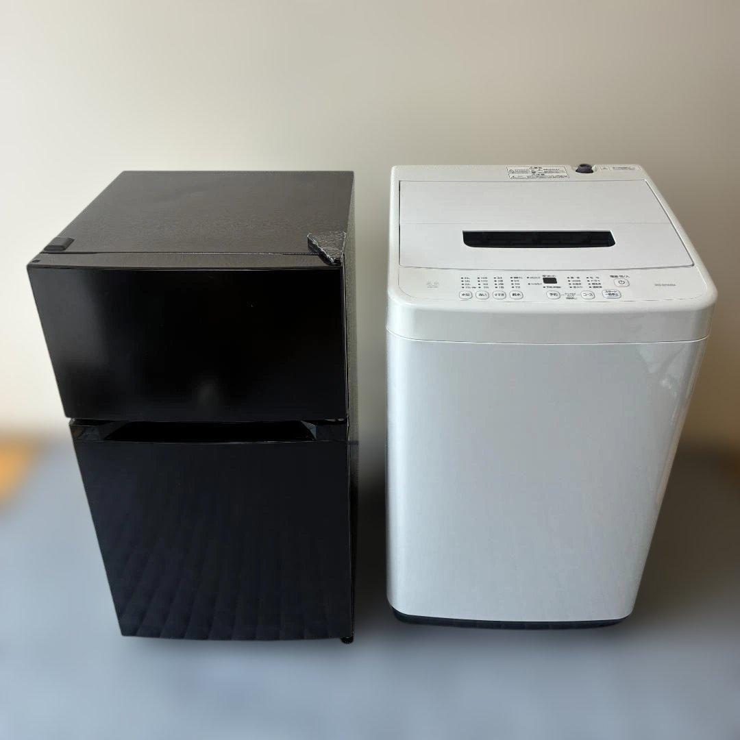 【2021年製セット】アイリスオーヤマ 洗濯機4.5kg＆冷蔵庫90L 動作良好
