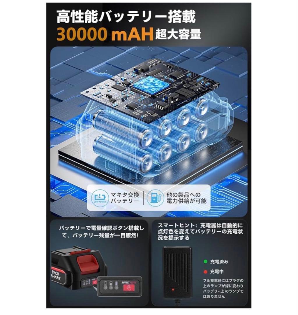 高圧洗浄機 22L折り畳みバケツ付き コードレス高圧洗浄機 充電式