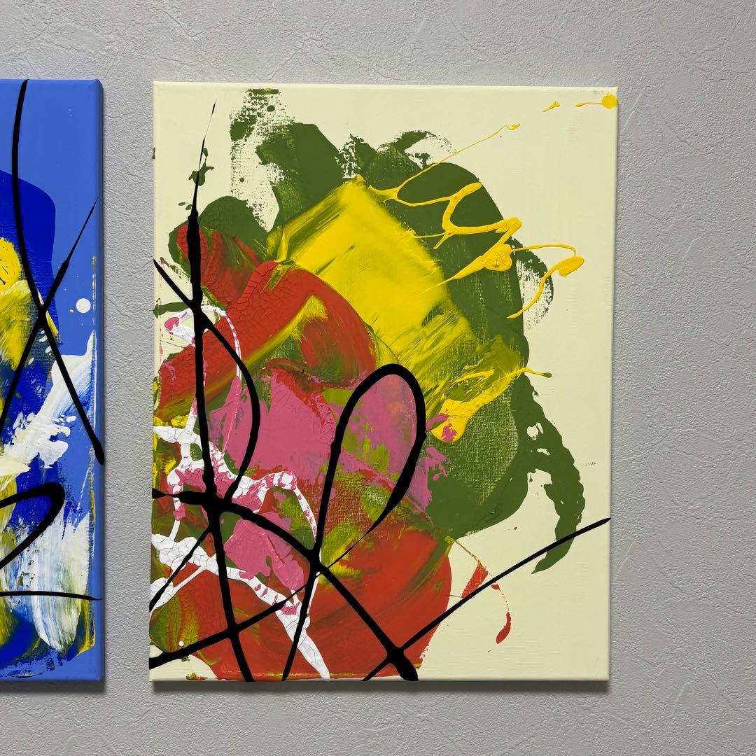 絵画 抽象画 2点セット