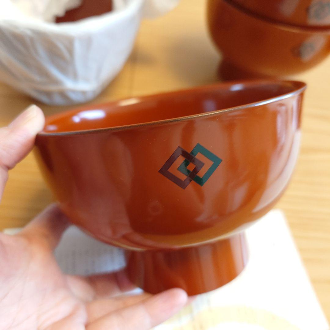 漆塗り 椀 5個セット