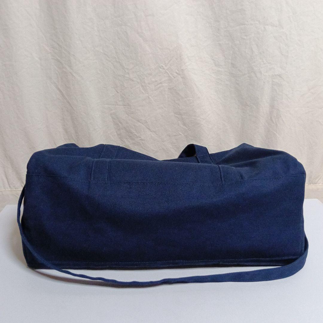 受注製作／ハンドメイド【普段使いのボストンバッグ】ネイビー／11号帆布