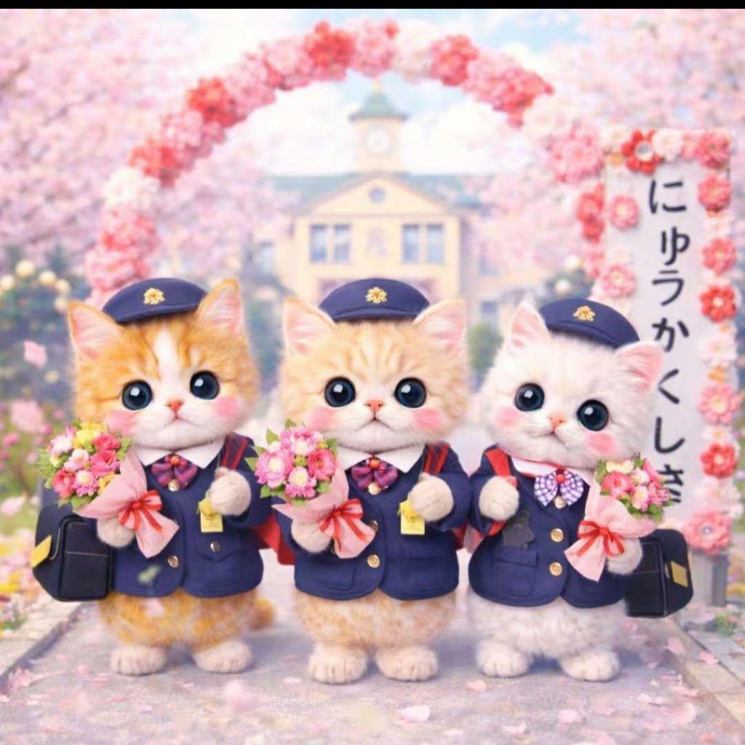 可愛いいろんなねこパネル生地　ハンドメイド