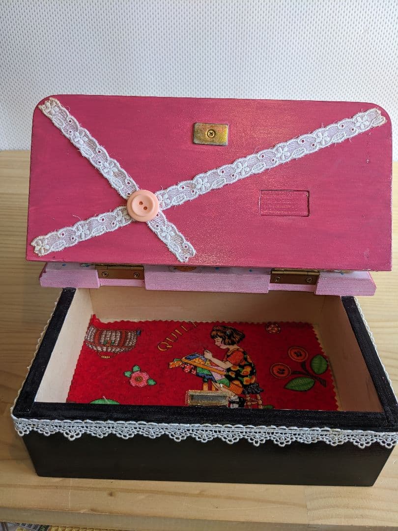 ハンドメイド　ミシン型ボックス