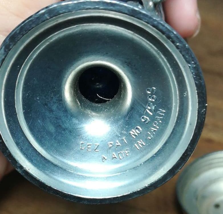 ビンテージ　アンティーク　コバルトブルーガラス　調味料入れ　日本製