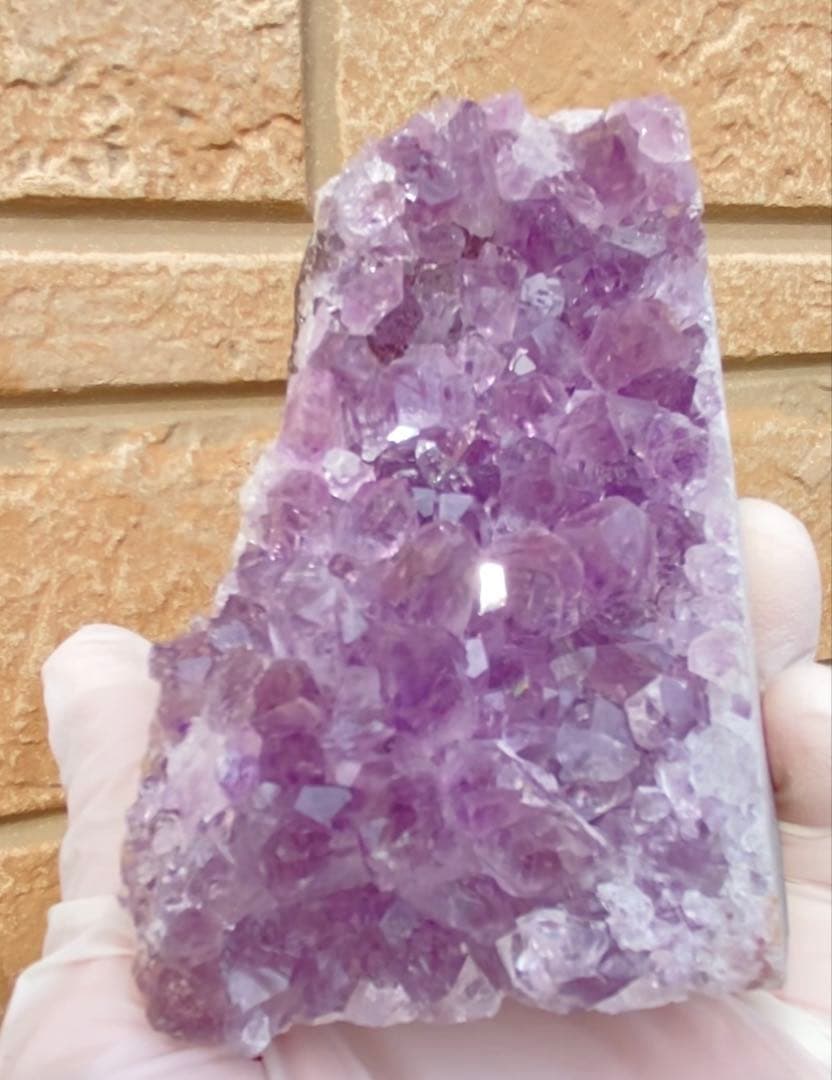ブラジル産 天然アメジスト クラスター 高品質　虹入り 原石 天然石 紫水晶