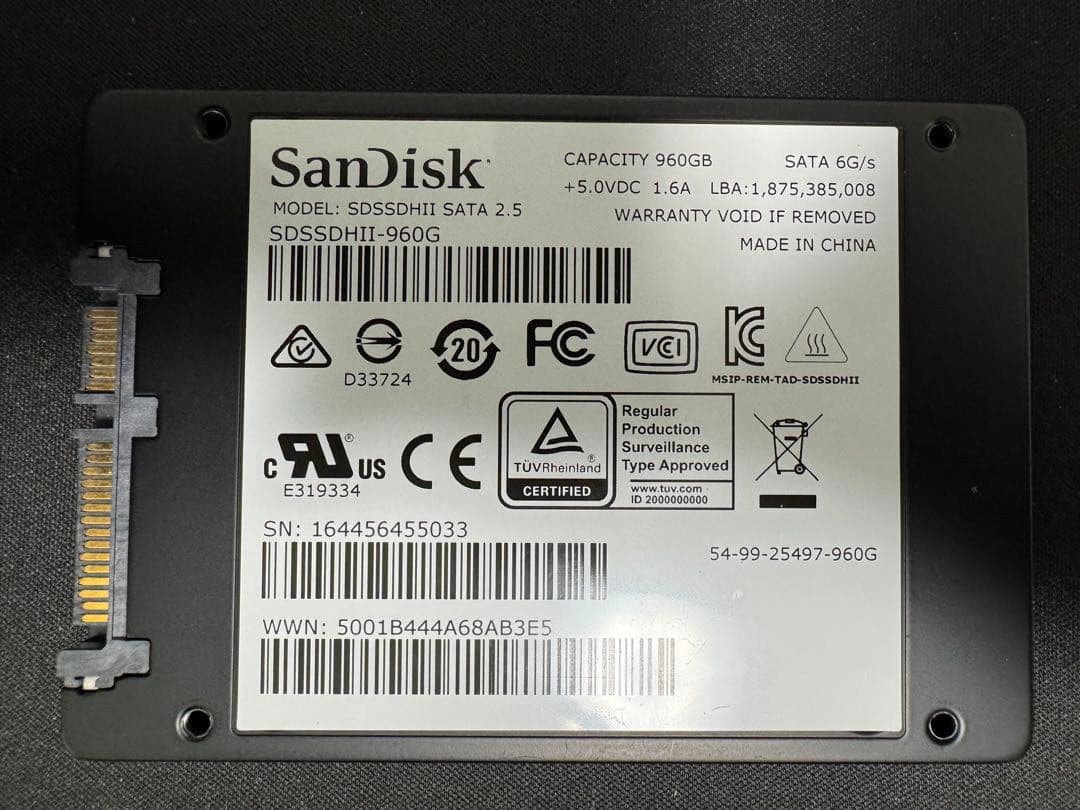 SanDisk Ultra II 960GB SSD (約1TB) ②