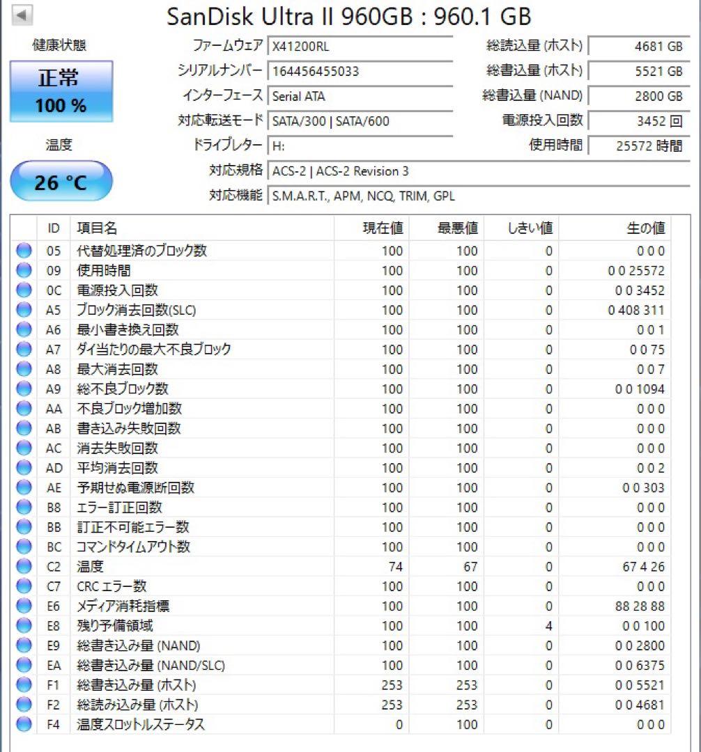 SanDisk Ultra II 960GB SSD (約1TB) ②