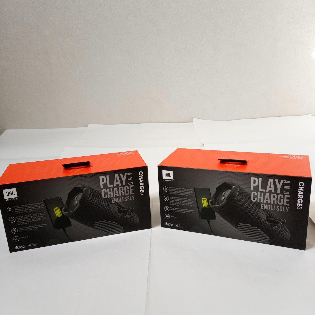 JBL CHARGE5 ブラック ブルートゥース スピーカー 二台組 未開封品