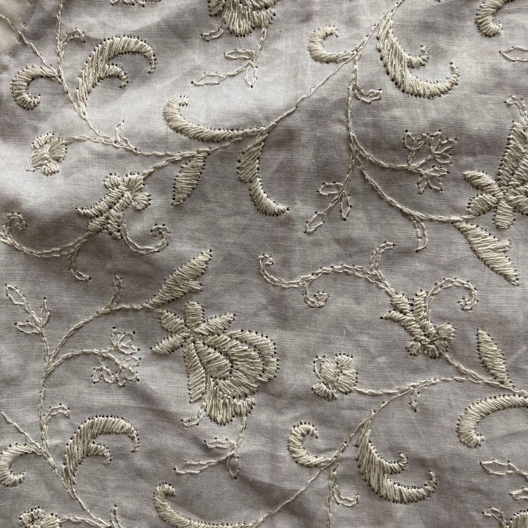 フローラル刺繍綿レースエプロン・パッチワークエプロン#32