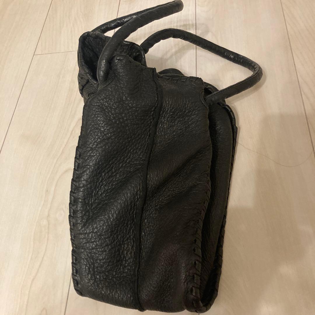 イビサ本革巾着バッグ