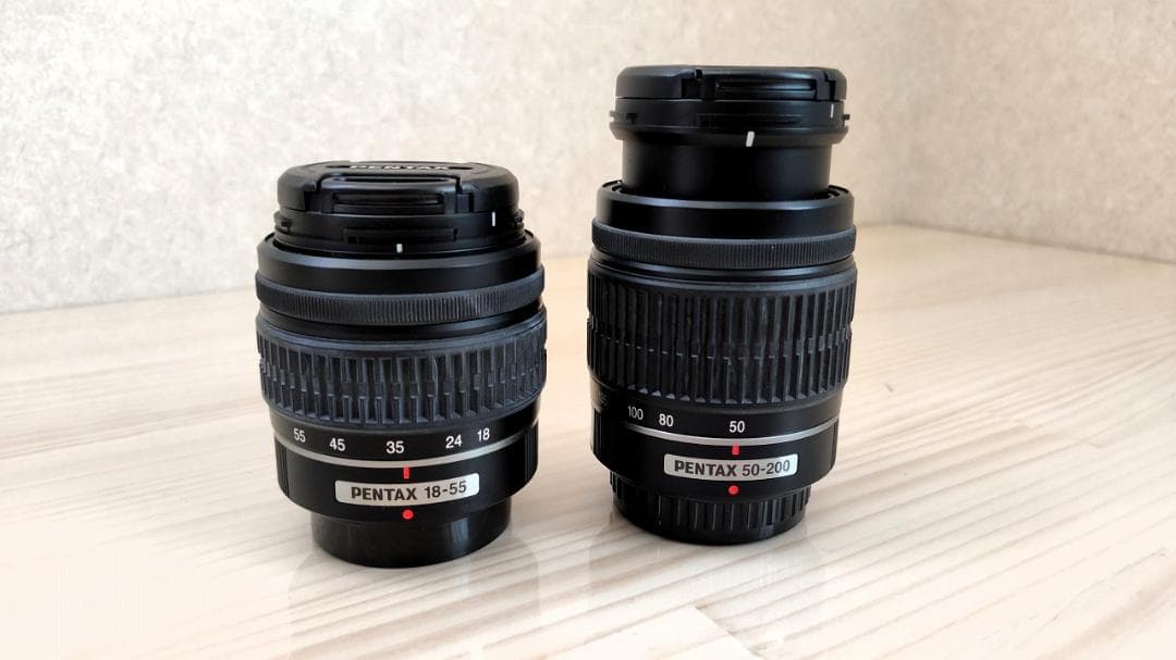 【美品】デジタル 一眼レフ PENTAX K-m ダブルズームキット