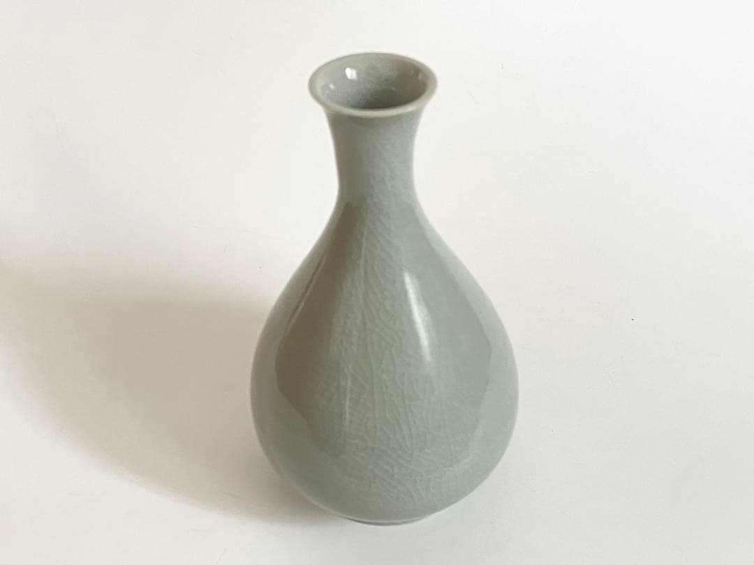 陶芸家　作家物　川瀬満之　青磁　瓶　花瓶　花入　花生　徳利　青瓷　共箱