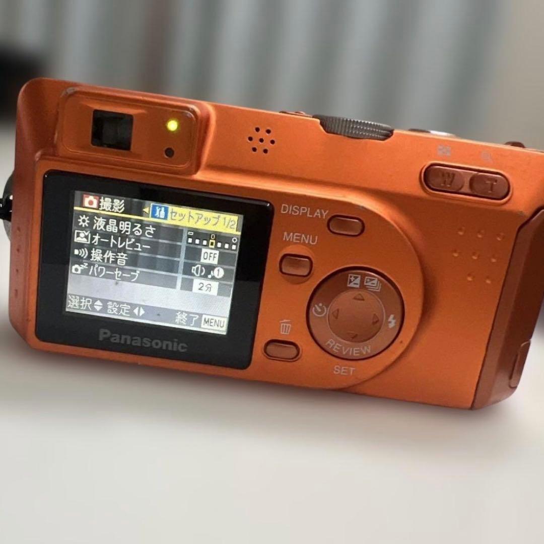 Panasonic DMC-F1コンパクトデジタルカメラ オレンジ コンデジ