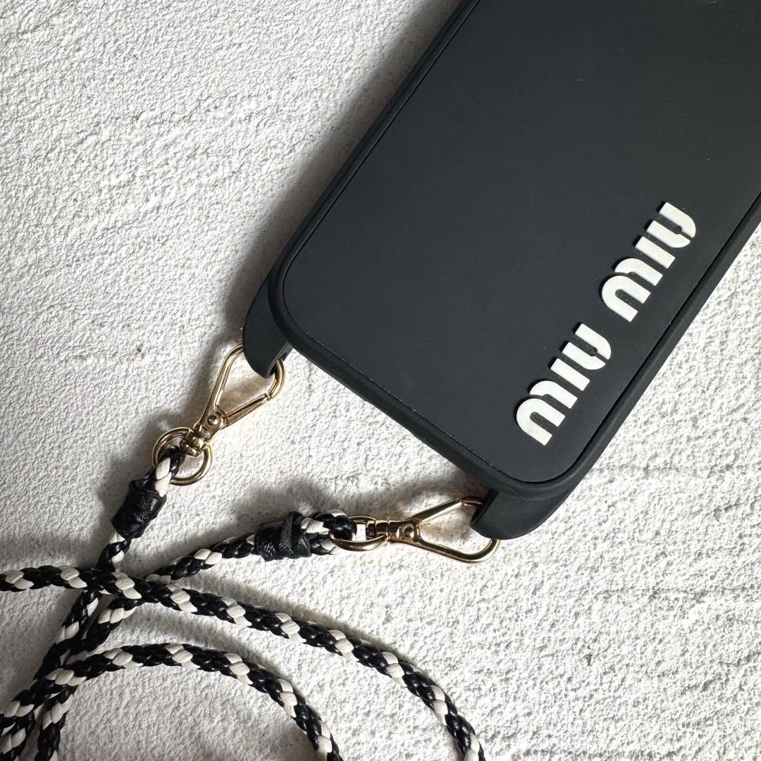 MIU MIU ミュウミュウ iPhone13Pro ケース ショルダー ラバー